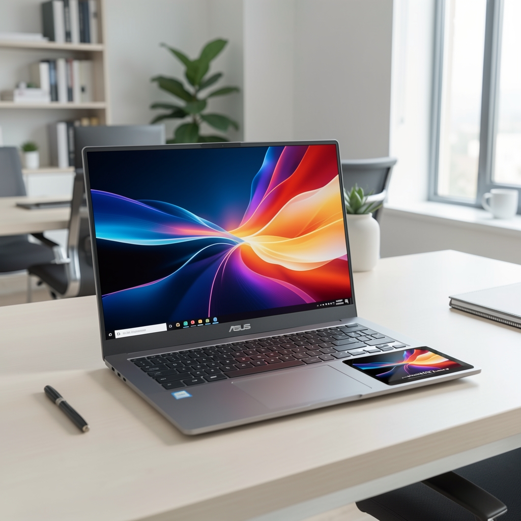 ASUS ZenBook Pro 16X laptop cu ecran OLED 4K 16 inch și touchpad cu display integrat ScreenPad Plus